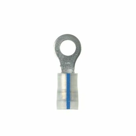 Panduit Ring Terminal, #10 Stud Size, 14 AWG, 600 V, Kynar Insulated, Blue, 100 PK PK14-10R-C